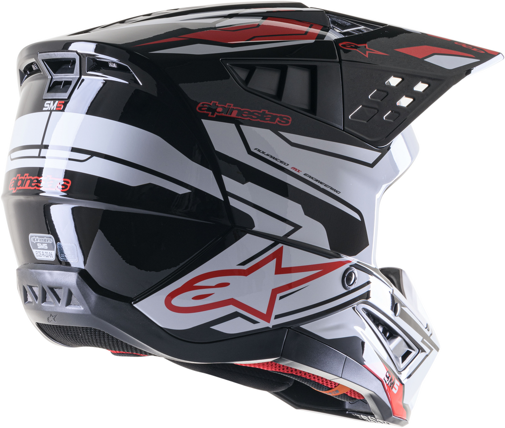 S-M5 Action 2 Helmet Blk/Wht/Brt Rd Glossy Sm - alpine star - 482-9224S