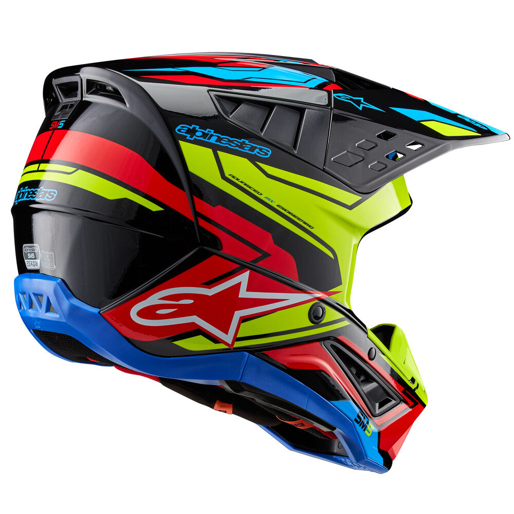 S-M5 Action 2 Helmet Blk/Ylw Fluo/Brt Rd Glossy 2x - alpine star - 482-92252X