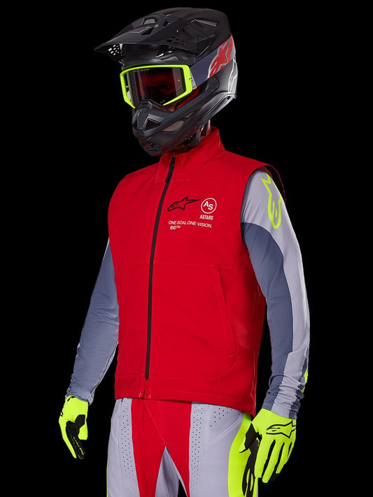Youth Techstar Softshell Vest Bright Red Md - alpine star - 482-00060M