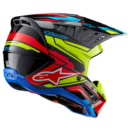 S-M5 Action 2 Helmet Blk/Ylw Fluo/Brt Rd Glossy 2x - alpine star - 482-92252X