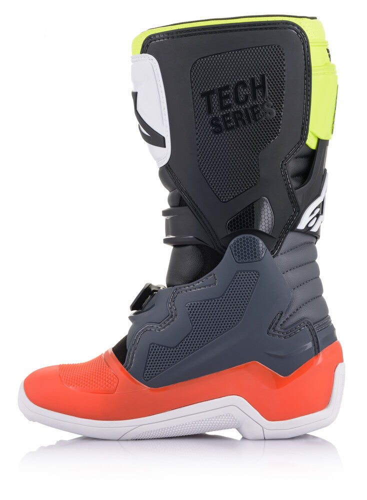 Tech 7s Boots Dark Grey/ Red Fluo/Yellow Fluo Sz 05 - alpine star - 482-261505