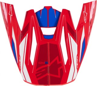 S-M10 Visor Bale Bright Red/Blue Glossy - alpine star - 482-9037