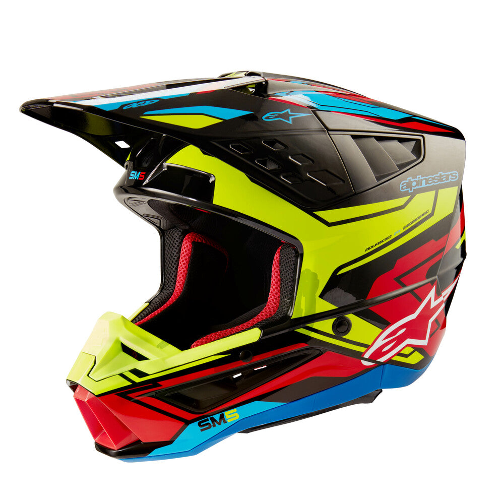 S-M5 Action 2 Helmet Blk/Ylw Fluo/Brt Rd Glossy 2x - alpine star - 482-92252X